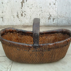 Cesta de mimbre tejida, natural, China - Product Image 2