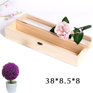 Tùy chỉnh chưa hoàn thành quà tặng giá rẻ bao bì hộp trong suốt nắp thông gỗ hộp plexiglass nắp hộp tre - Product Image 2