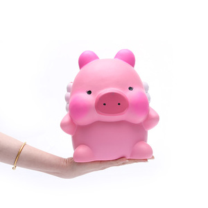 Conception personnalisée chine gros rose cochon volant pu squishy jouets - Product Image 4