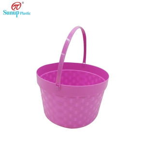 Party Weave Design Custom Color Candy <strong>Easter</strong> Plastic Bucket