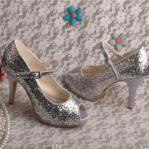 Tùy chỉnh cổ điển Mary Jane Giày bạc nền tảng - Product Image 3