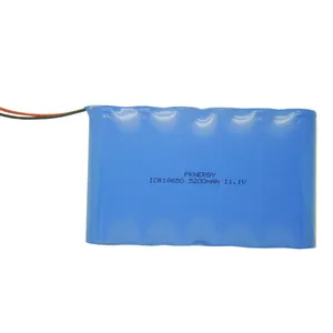 Pack de batteries Li-ion rechargeable, 7.4 pièces, ICR18650, 5200 v, 11.1 mAh, 18.5V, piles 18650