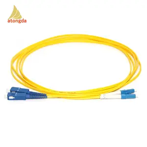 Cable de parche de fibra FC de modo único OpticSC a conectores LC/SC/ST/FC, cable de parche OM3 de 3M y 5M