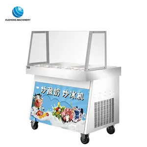 stainless steel commercial fry roll ice cream machine fried yogurt machine