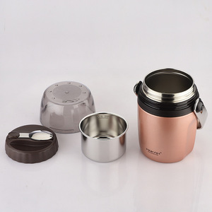 PINKAH Nouvelle conception Logo personnalisé Thermos à double paroi en acier inoxydable isolé <span class=keywords><strong>sous</strong></span> <span class=keywords><strong>vide</strong></span> avec cuillère pliable - Product Image 4