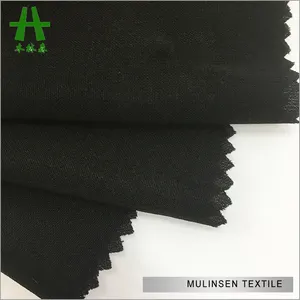 Mulinsen Textile 100% Polyester Cheapest Wool Peach Formal Black Abaya Fabric