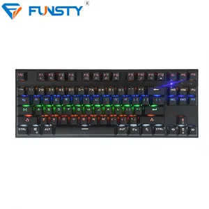 2018 FUNSTY 87 Keys Wired Mechanical Keyboard Blue Switch