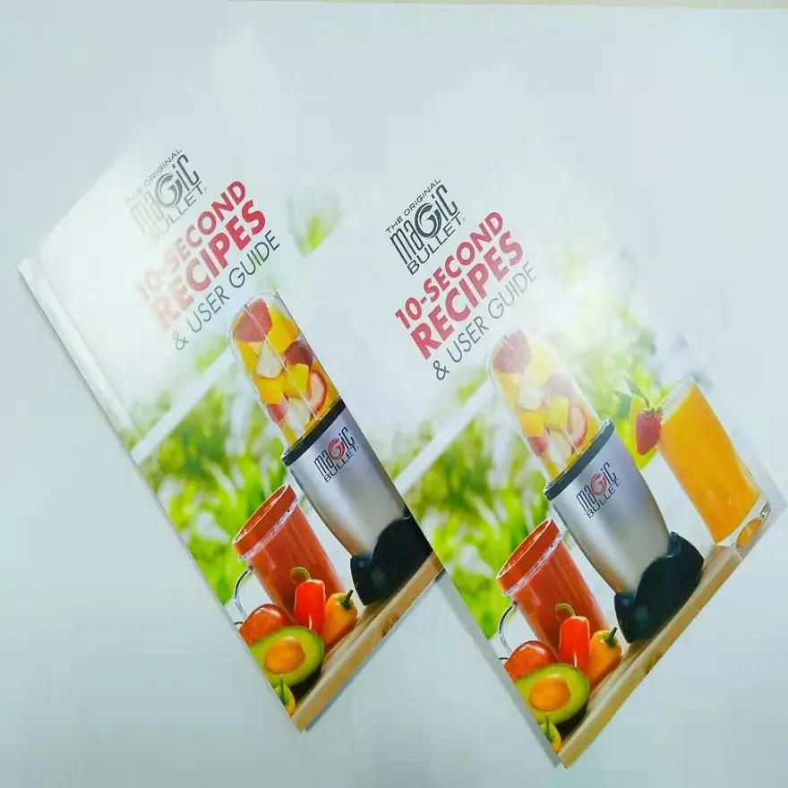 Personalizada de fábrica Cor Capa Mole Livro de Receitas de Alimentos/Folheto/Livro/Impressão Do Menu