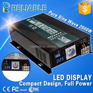 Offre Spéciale Noir 12v à 230v pleine Puissance 2500w Puissance de crête 5000w pur Puissance D'onde Sinusoïdale Onduleur Solaire Onduleur - Product Image 2