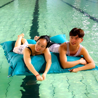 Pouf géant imperméable, pouf flottant pour piscine, pouf carré XXL pour intérieur et extérieur