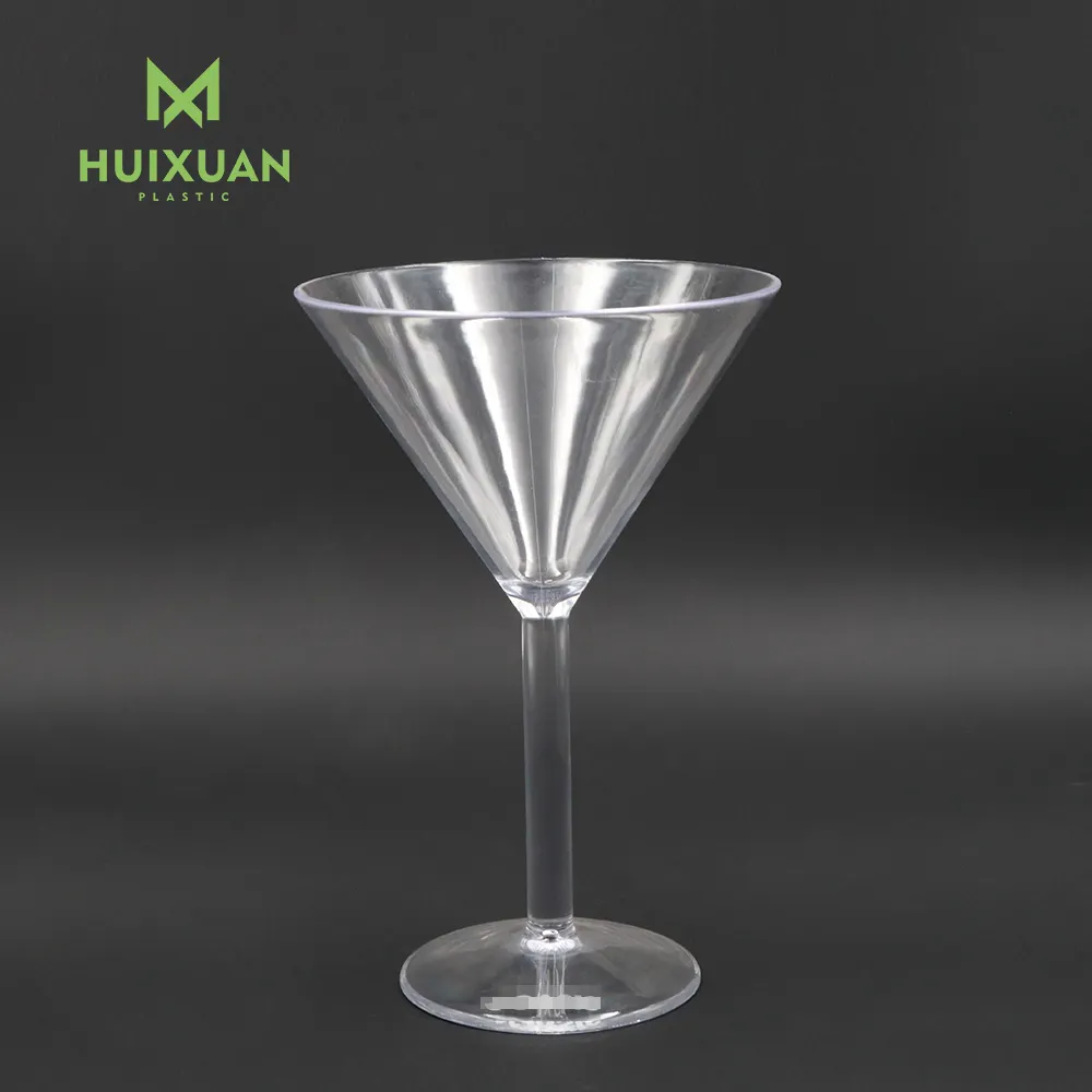 Good quality drinking transparent wine plastic cocktail martini glass cup for wine