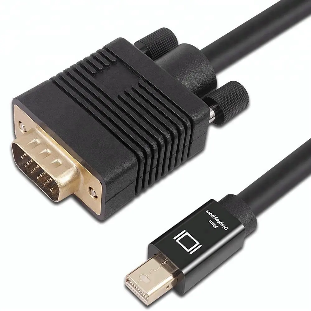 Kabel Display Mini 60HZ, Kecepatan Tinggi 8K (Kompatibel Thunderbolt) Ke VGA 10 Kaki (3M)