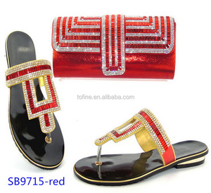 Commercio all'ingrosso tacco basso pantofola africano <span class=keywords><strong>scarpe</strong></span> <span class=keywords><strong>da</strong></span> <span class=keywords><strong>sposa</strong></span> e borse Set per le donne - Product Image 4