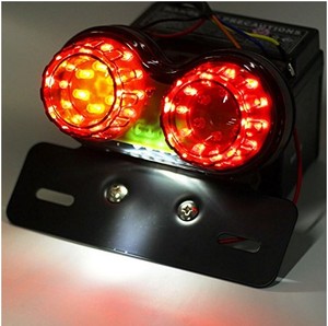 Luz trasera de motocicleta Universal Cat Eye, luz de freno con soporte de montaje de placa de matrícula para <span class=keywords><strong>Suzuki</strong></span> Cruiser Touring - Product Image 5
