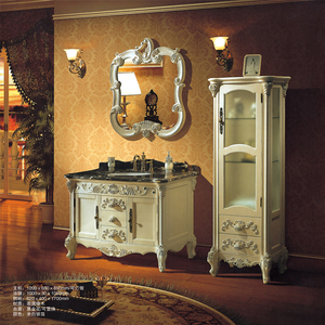 Armoire de salle de bain en bois massif 120cm, vanité de salle de bains grise de 24 pouces, armoire de salle de bains <span class=keywords><strong>antique</strong></span>