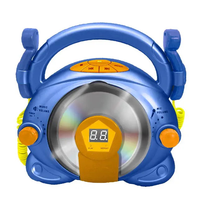 CT-488 kids toy portable karaoke musical CD player with stereo mic speaker Manufacturer