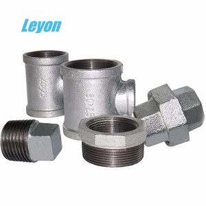 Leyon FM UL caliente sumergido unión galvanizada DIN estándar maleable <span class=keywords><strong>hierro</strong></span> 90 grados codo accesorio <span class=keywords><strong>de</strong></span> tubería - Product Image 1