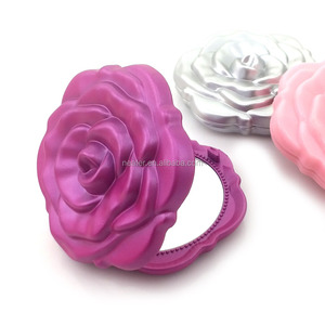 Tùy Chỉnh Vàng Retro Hoa Hình Dạng Mỹ Phẩm Gương Hai Mặt Nhỏ Gọn Gấp Túi Gương - Product Image 6