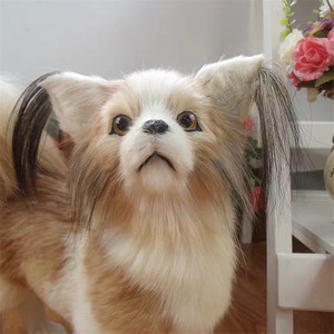 Mignon Réaliste En Peluche Fourrure <span class=keywords><strong>Chien</strong></span> Jouet <span class=keywords><strong>Chiot</strong></span> Ornements Décoration et Cadeau pour <span class=keywords><strong>Chien</strong></span> Expositions - Product Image 4