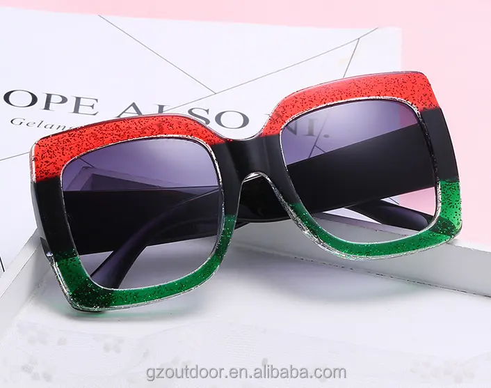 2021 9004 muti colour big PC frame female sunglasses three colour frame sun glasses European stylish big glasses