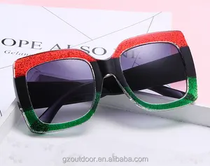 2021 9004 muti彩色大PC框架女性太阳镜三色框架太阳镜欧式时尚大眼镜