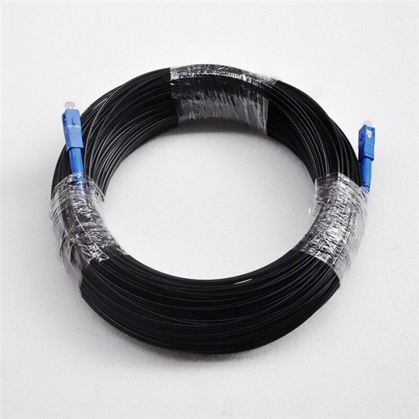 OEM 100m FTTH Outdoor Fiber Optic PatchCord LC SC FC ST Connector Drop Cable