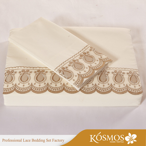 KOSMOS ropa de cama de polycotton <span class=keywords><strong>funda</strong></span> nórdica de encaje bordado de uso individual de la hoja de cama - Product Image 1