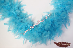 65 Gramos Azul Pavo Chandelle Boa de Plumas Para la Decoración Árabe Sexy Baile Del Vientre - Product Image 4