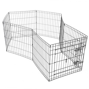 8-pannello pieghevole box per cani eco-friendly in acciaio ferro recinzione in metallo piccolo animale cucciolo cucciolo gioco penna animale animale a casa esercizio - Product Image 4