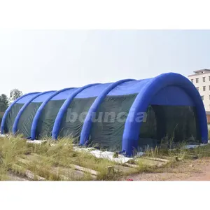 37.5mの長い大型インフレータブルペイントボールスポーツアリーナ/アウトドアアクティビティ用のインフレータブルペイントボールフィールド