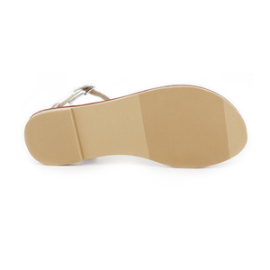 OEM Fabbrica di Guangzhou Estate Ultime Ragazze Delle Signore di Cuoio Bianco Delle Donne <span class=keywords><strong>Sandali</strong></span> Piatti - Product Image 3
