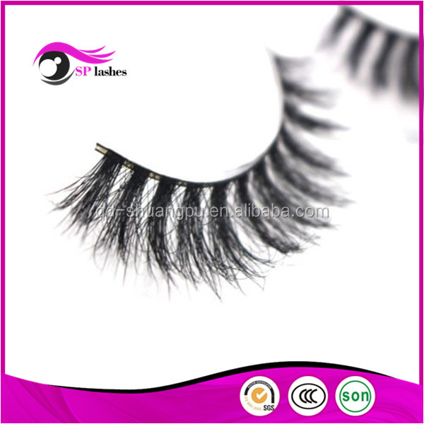 Private Label Paires 100% Réel Cheval Faux Cils Cheval Cheveux Faux Cils