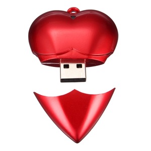 Hình trái tim USB 2.0/3.0 Key Flash Drive 1GB-64GB mã hóa vật liệu nhựa Pendrive - Product Image 6