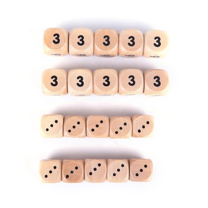 Dés de bois <span class=keywords><strong>Mahjong</strong></span> Numéro Ou Point Rond Coener Jouets Pour Enfants Jeu En Vrac 6 Dés Dés Jeu - Product Image 6