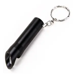 شعار مخصص سبائك الألومنيوم دلاية مفاتيح Led مصباح يدوي صغير مع فتحت زجاجة
