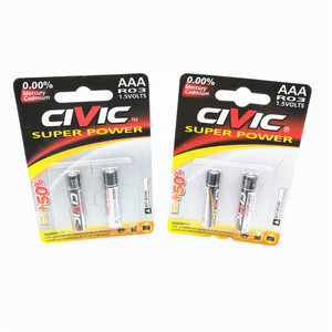 Batteria a secco <span class=keywords><strong>R03</strong></span> UM4 <span class=keywords><strong>AAA</strong></span> 1.5V Zinco-Carbone per Telecomando, Blister, Durata 30 Minuti - Product Image 3