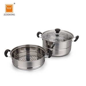 28cm Portable Multi-function Stainless Steel Food Display <strong>Steamer</strong> Pot 2 Layer Stainless Steel <strong>Steamer</strong> - Product Image 3