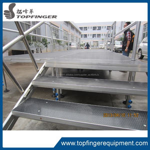 Tfr 2015 del precio de fábrica 2 m * 1 m Popular Red Carpet aluminio etapa de la boda con escaleras - Product Image 3