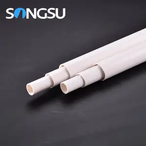 Songsu Thick Wall Pvc Electrical Conduit Pipe/Thickness 25Mm Plastic Pvc Rigid Tube