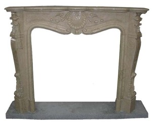 Indoor Use <strong>Fireplace</strong> <strong>Mantle</strong> of Natural Stone Marble <strong>Fireplace</strong> - Product Image 3