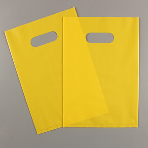 Personalizado colorido de impresión PE barato morir corte parche mango de compras bolsa de plástico - Product Image 1