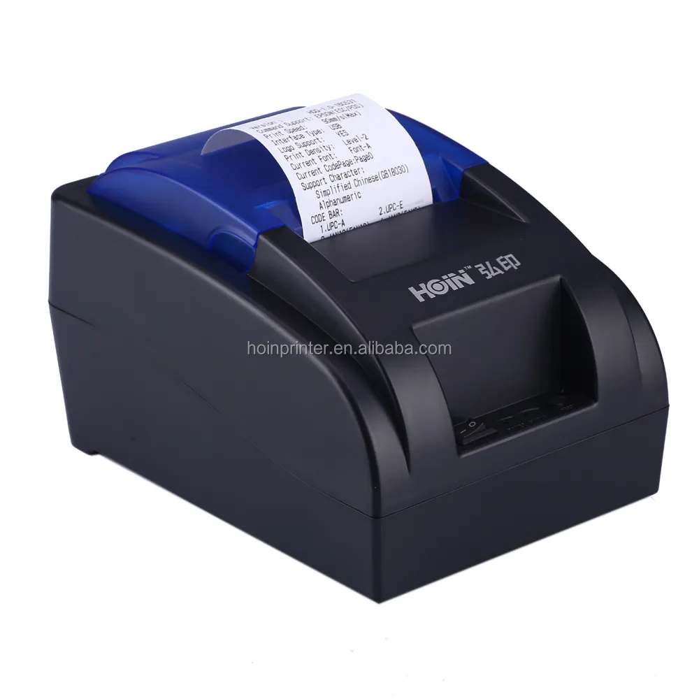 Hoin ODM/OEM USB+B T Printer 58mm POS Receipt Cheap Thermal Printer mini wholesale with Your Logo