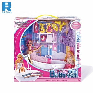 Ensemble de jeu de poupée de bain de 11,5 pouces en gros avec shampoing, gel douche et jouets de baignoire pour enfants - Product Image 2