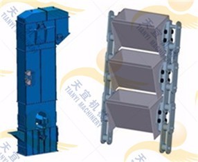 Trung quốc giá thấp chuyên nghiệp công suất lớn ngoài trời dọc nâng xô băng tải vận chuyển xô thang máy để bán - Product Image 2