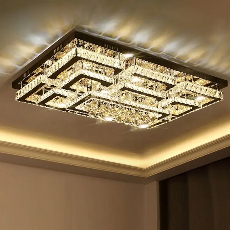 2018 en satış toptan modern kristal avizeler tavan lambası CE ile oturma odası için