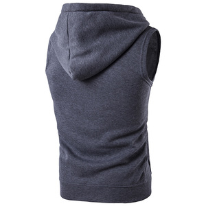 Sweats à capuche <span class=keywords><strong>sans</strong></span> manches vierges personnalisés <span class=keywords><strong>sans</strong></span> manche couleur unie <span class=keywords><strong>sans</strong></span> logo pour l'hiver - Product Image 2