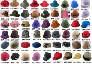 Chapeaux en feutre de <span class=keywords><strong>laine</strong></span> pour femmes, une collection simple de chapeaux - Product Image 1