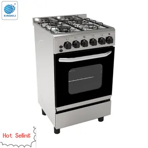 Simple designed freestanding without top glass cover gas stove range with oven for home
