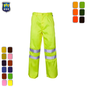 Durability Cotton Regular Fit <strong>Work</strong> <strong>Trousers</strong> Two Tone <strong>High</strong> Visibility Safety Reflective Cargo Pants - Product Image 6