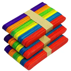 Bâtonnets de crème glacée jetables naturelles, inachevé, bricolage, pièces - Product Image 1